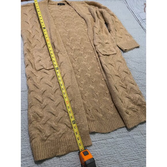 Simplee Apparel Women’s Long Sleeve Chunky Knit Cozy Sweater Tan Medium - Picture 12 of 14